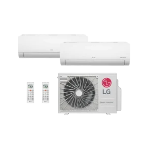 Ar Condicionado Bi Split LG Inverter 16000 Btus (2x Evap HW 9000) Frio 220v R-32 Wi-Fi +IA